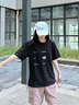 卡賓（CABBEEN）【重磅純棉】男裝 高街美式短袖T恤2025夏季新款潮牌時(shí)尚潮流 煤黑色01 M /170/48 曬單實(shí)拍圖