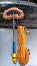 洗車(chē)通水洗車(chē)拖把擦車(chē)刷子車(chē)用除塵拖把車(chē)撣蠟拖刷車(chē)洗車(chē)工具套裝 桔色（收藏加購優(yōu)先發(fā)） 快接頭+20米水管+7檔調節水槍 曬單實(shí)拍圖