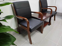百花牡丹實(shí)木辦公椅電腦靠背椅子家用老人休閑家用椅軟包久坐舒適會(huì )議椅子 紅棕色+黑皮【納米生態(tài)皮】 曬單實(shí)拍圖