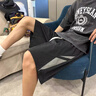 夏季休閑短褲男潮牌冰絲透氣速干薄款寬松運動跑步沙灘五分褲 黑色【K147冰絲運動短褲】 XL 【體重130至145斤可穿】 曬單實拍圖
