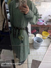 米詩德（MISHIDE）唐制圓領(lǐng)袍漢服男青山漸素色唐代缺胯袍男女同款古裝演出服 青色不含配飾 M 均碼 曬單實(shí)拍圖