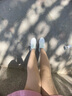 安踏漫步運動鞋女鞋2025夏季皮網(wǎng)面透氣輕便防潑水軟底耐磨跑步鞋子女 漫步網(wǎng)面|象牙白/綠-1 35.5 曬單實拍圖