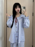 另約睡衣女春秋款2026年新款甜美波點(diǎn)長(cháng)袖長(cháng)褲夏季薄款卡通家居服套裝 2921 貓咪波點(diǎn) L 曬單實(shí)拍圖