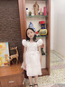 衣諾坊女童公主連衣裙白色禮服裙春夏款六一演出服花童主持人表演裙子 曬單實(shí)拍圖