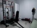 科瑞來男士健身家用深蹲架多功能舉重床臥推架龍門架引體向上架綜合訓(xùn)練 架+凳+60KG手抓杠鈴（帶下拉） 曬單實(shí)拍圖