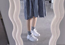耐克（NIKE）女鞋Air More Uptempo GS青少年耐磨中幫復(fù)古籃球鞋 DH9719-100 36.5 曬單實(shí)拍圖