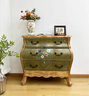 金梵 GEMPHO美式彩繪斗柜客廳靠墻儲物柜實(shí)木電視柜旁邊柜復古玄關(guān)過(guò)道裝飾柜 綠色（清倉到手價(jià)1270） 曬單實(shí)拍圖