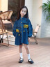 G.DUCKKIDS小黃鴨童裝女童春裝洋氣牛仔外套兒童公主連衣裙女寶寶休閑風(fēng)衣 藍(lán)色 90 (建議80-90cm 1-2周歲） 曬單實(shí)拍圖
