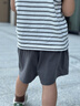 巴拉巴拉女童夏季套裝2025新款男童短袖套裝夏季嬰兒衣服薄款純棉可愛童裝 白灰色調(diào)00412 100 曬單實拍圖