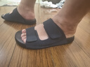百麗（Belle）軟底外穿拖鞋男1代升級版2025新款商場(chǎng)魔術(shù)貼涼鞋8GG01BT5 藍色【1代升級版】 39 (245mm) 曬單實(shí)拍圖