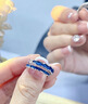 中國黃金（CHINA GOLD）銀戒指女S99足銀山盟海誓情侶戒指對戒七夕情人節(jié)禮物送女友老婆 山盟海誓戒指-對戒【甄選禮盒】 曬單實(shí)拍圖