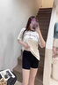 莫代爾三分安全褲女防走光夏季收腹提臀鯊魚褲外穿薄款瑜伽騎行打底短褲 三分黑色 M 適合90-105斤 曬單實(shí)拍圖