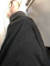 褲子男夏季長褲直筒寬松運動褲男士夏季新款冰絲休閑褲 黑色 港男風G013直筒 L 【95-110斤】 曬單實拍圖