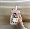 聚莜家玻璃杯女生高顏值吸管水杯茶水分離泡茶杯2025新款家用辦公室茶杯 吸管杯660ML【帶茶漏+KT貓3D貼】 曬單實拍圖