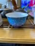【羲鶴隱堯】羲鶴堂制景德鎮(zhèn)陶瓷茶具全手工手繪粉彩描金軋道扒花漸變色單杯 品茗杯功夫茶杯套裝泡茶三才碗 靛藍(lán)漸變紫 75ml 曬單實(shí)拍圖