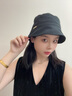 蘇木佰（SOMUBAY）簡(jiǎn)約透氣棉麻漁夫帽女士夏季百搭素顏遮陽(yáng)盆帽韓版氣質(zhì)水桶帽子潮 黑色 M(56-58cm) 曬單實(shí)拍圖
