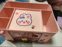 筆筒收納盒帶抽屜兒童學(xué)生書(shū)桌筆桶女孩男孩可愛(ài)創(chuàng  )意多功能抽屜式大容量鉛筆桶辦公室少女心桌面收納整理擺件 【櫻花粉】+3格旋轉筆筒送貼片+貼紙 曬單實(shí)拍圖