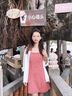 妙奕嘉紅色吊帶裙子連衣裙女夏季2025新款小個(gè)子顯瘦吊帶裙純欲遮肚子 紅色格紋吊帶短款連衣裙 M 【建議100-115斤】 曬單實(shí)拍圖