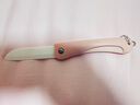 安德納陶瓷水果刀折疊便攜家用削皮刀學(xué)生宿舍用瓜果刀陶瓷刀小刀刮皮刀 陶瓷折疊水果刀【粉色】 曬單實(shí)拍圖