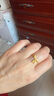 中國(guó)黃金（CHINA GOLD）黃金戒指女足金鈴蘭花戒指蝴蝶結(jié)結(jié)婚三金婚嫁指環(huán) 足金戒指 約3.2g 曬單實(shí)拍圖