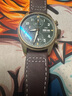 【二手99新】萬(wàn)國男表飛行員系列馬克小王子 瑞士二手奢侈品腕表休閑商務(wù)表運動(dòng)潛水款自動(dòng)機械計時(shí) IW387902綠色面皮帶計時(shí)青銅（全套） 曬單實(shí)拍圖