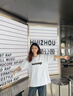 WASSUP美式休閑寬松短袖女t恤夏季2025新款多色純棉體恤半袖上衣男潮牌 米白灰 M 曬單實拍圖