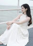 與欣掛脖裙子女夏季2025新款法式連衣裙夏天海邊度假氣質(zhì)收腰顯瘦長(zhǎng)裙 淺白杏色 均碼 【可備注碼數(shù)】 曬單實(shí)拍圖