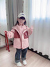 G.DUCKKIDS兒童沖鋒衣三合一女童外套春秋款2024新款加絨秋季庫(kù)洛米寶寶兒童 粉色外套 90 cm 曬單實(shí)拍圖