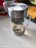 富光 茶杯玻璃杯帶把手雙層水杯男過濾網(wǎng)辦公男女士耐高溫泡茶水杯子 鋼本色【鋼蓋+加厚杯底】 570ml 曬單實拍圖