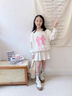 迪士尼jk制服套裝女童春裝2025新款兒童學(xué)院裙子女孩短裙大童春秋百褶裙 杏色 140 cm 曬單實拍圖