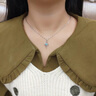 HR赫蓮娜輕奢項鏈女士時(shí)尚首飾品鎖骨鏈七夕情人節禮物送女友老婆 心中有你項鏈（藍鉆） 曬單實(shí)拍圖