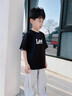 Lee兒童短袖T恤夏季2025新款圓領(lǐng)休閑寬松男女童半袖童裝中大童體恤 烏黑色 160 cm 曬單實(shí)拍圖