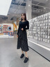 lagogo設(shè)計(jì)感開叉碎花半身裙女拉谷谷2025年春夏新款荷葉邊中長(zhǎng)裙 混色 L 曬單實(shí)拍圖