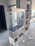 美諾超白魚(yú)缸客廳家用中型生態(tài)現代造景金龍魚(yú)缸落地屏風(fēng)隔斷柜水族箱 拉絲銀【排水+顯示屏】 100*35*130 曬單實(shí)拍圖