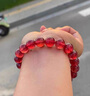 碧芳瓊珍藏級天然水晶莫桑比克草莓晶手串鴿血紅手鏈女生日禮物送對象 10mm星光鴿血紅珍藏級 曬單實(shí)拍圖