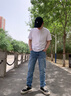 增致牛仔男裝彈力牛仔褲簡(jiǎn)約淺色水洗潮流男褲 淺藍 31碼 曬單實(shí)拍圖