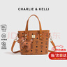 CHARLIE&KELLI CK品牌包包女包時(shí)尚手提托特包2025新款單肩斜挎包送女生日禮物 棕色【聯(lián)系客服順豐包郵】 曬單實(shí)拍圖