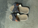 開(kāi)妮特亞麻拖鞋夏季男士居家居防滑軟底家用厚底靜音地板涼拖鞋牛筋底女 灰黑色 42-43 【牛筋大底】28cm 曬單實(shí)拍圖