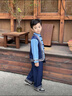 G.DUCKKIDS小黃鴨三月三廣西壯族傣族服兒童男女孩少數民族活動(dòng)演出服表演服 男童套裝 120 cm 曬單實(shí)拍圖