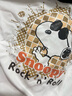 史努比（SNOOPY）童裝兒童短袖套裝男女童純棉t恤防蚊褲 白色格子+藍色努比  160 曬單實(shí)拍圖