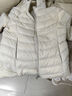 雅鹿輕薄羽絨服女秋冬季中老年可脫卸連帽時(shí)尚排骨保暖媽媽裝排骨外套 米白 3XL 建議120-135斤 曬單實(shí)拍圖
