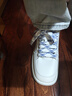 博柏利（BURBERRY）新品 男士/女士牛皮革系帶厚底板鞋運(yùn)動(dòng)休閑鞋單鞋情侶款 8095424 白色 40 曬單實(shí)拍圖