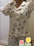 羽雅曼睡衣女夏季2025年新款女士長(cháng)袖睡褲卡通可愛(ài)可外穿家居服兩件套裝 奶茶kt貓 XL 【120-140斤】 曬單實(shí)拍圖