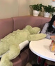 TURBOSUN大玩偶巨型睡覺一米6以上日本代購鱷魚超大號長條枕公仔可愛玩偶 棕色 約1.5米 曬單實拍圖