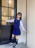 DOMIAMIAKIDS校服小學(xué)生幼兒園班服一年級男女款英倫學(xué)院風(fēng)兒童小西裝套裝 女童藏青格7件套 150 （身高150-160/體重78-88斤） 曬單實(shí)拍圖