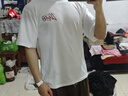 均垚白色短袖t恤男衣服男裝夏季男士寬松體恤休閑圓領(lǐng)上衣男生純白 美式潮牌潮流白色上衣 L 【建議130斤內(nèi)】 曬單實拍圖