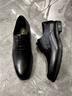 賓度（J.Benato）男鞋男士商務(wù)正裝皮鞋男舒適圓頭青年上班鞋2025秋季新款 黑色 40 曬單實(shí)拍圖