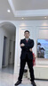 羅蒙（ROMON）西服套裝男新郎結婚西服男套裝禮服英倫西裝韓版修身商務職業(yè)正裝 黑色【西服+西褲】兩件套 XL 曬單實拍圖