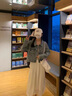 月半晴（YUEBANQING）美式復(fù)古牛仔外套女春秋新款寬松休閑百搭短款毛邊夾克上衣ins潮 藍色-3034 【高品質(zhì)】 M (建議95-105斤) 曬單實拍圖