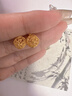 老廟黃金耳釘足金球球耳環(huán)女時尚耳墜三金耳飾送女友送老婆生日禮物 可代寫賀卡#勿拍 曬單實拍圖